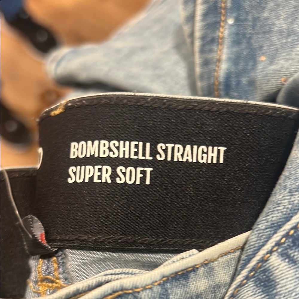 Torrid Light Blue Denim Jeans With Rhinestones - Picture 5 of 5